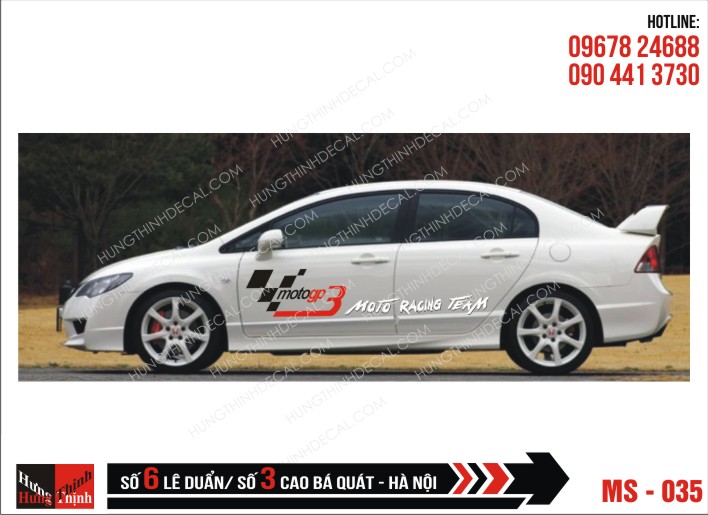 Tem Xe ô tô 4 chỗ - 035