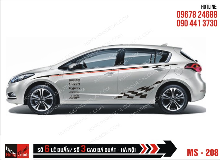 Tem Xe ô tô 4 chỗ – 208