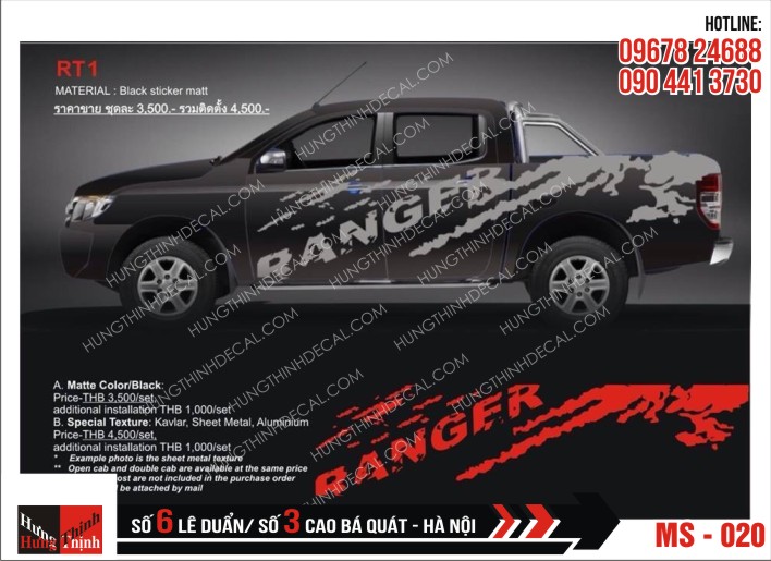 Tem Xe Bán Tải – 020